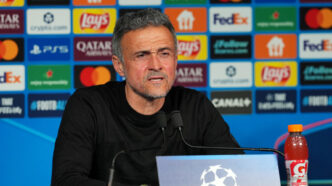 Luis Enrique reacts to PSG’s narrow 5-4 aggregate win over Monaco. The PSG boss labels his side "competition experts" ahead of a potential clash with Barcelona or Chelsea.