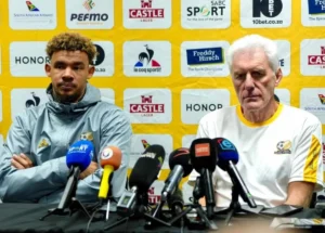SAFA President Danny Jordaan and Standard Bank executives during the sponsorship launch.
