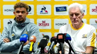 SAFA President Danny Jordaan and Standard Bank executives during the sponsorship launch.