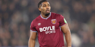 Adama Traoré showing off his muscular physique during West Ham training.