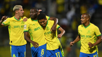 Golden Arrows top scorer Sede Junior Dion in action during the Betway Premiership.