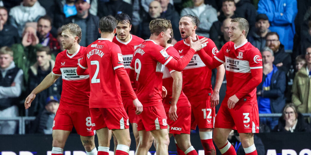 Matt Targett celebrating his second goal against Birmingham City at St Andrew's.