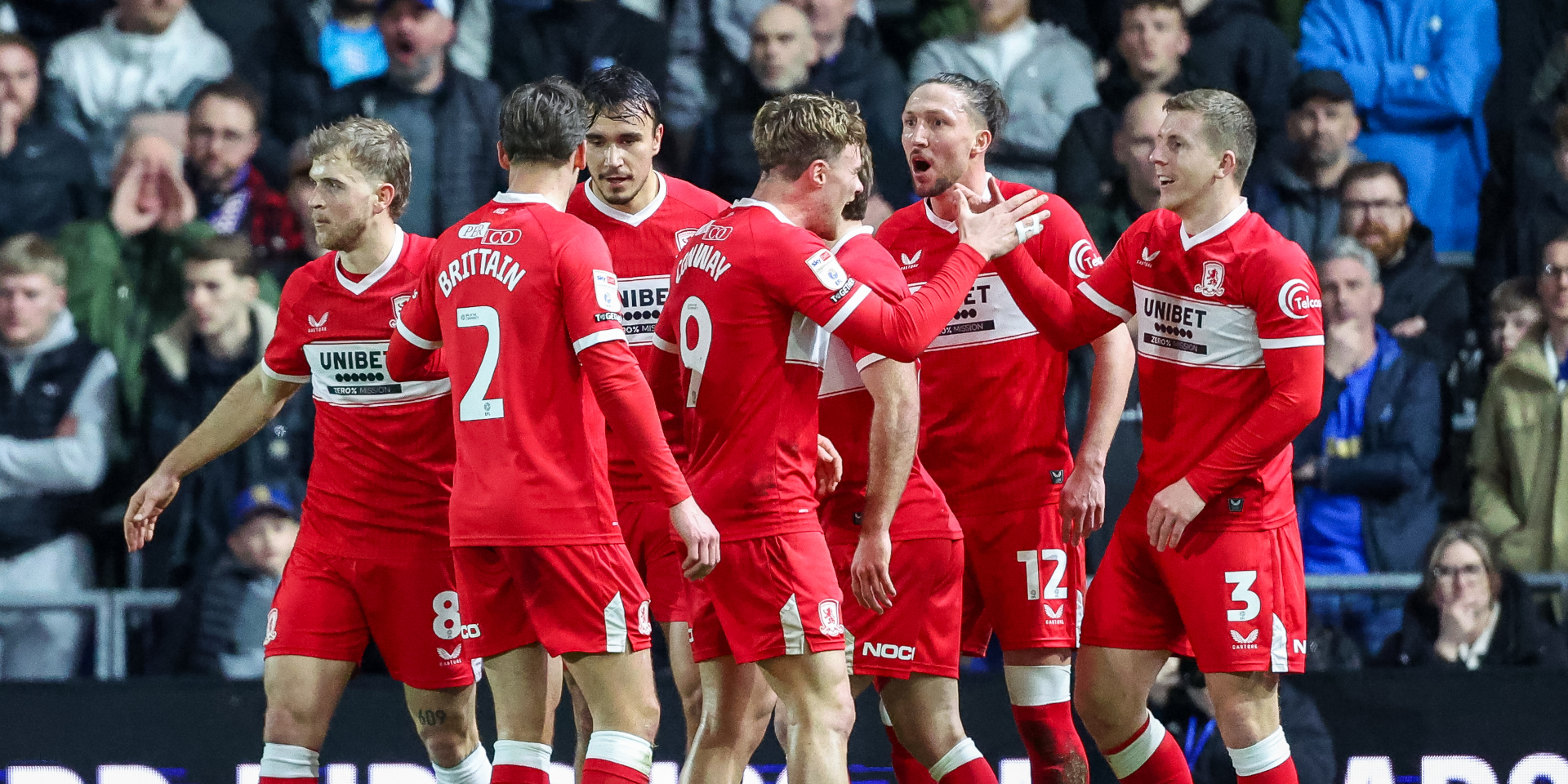 Matt Targett celebrating his second goal against Birmingham City at St Andrew's.