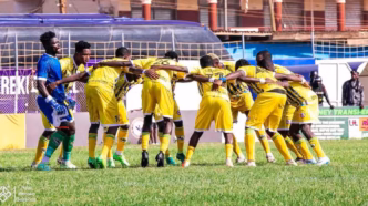 Ghana footballer Dominic Frimpong portrait during his time at Berekum Chelsea