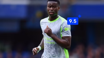 Marc Guehi celebrating goal for Manchester City vs Chelsea