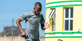 Divine Lunga playing for Mamelodi Sundowns in CAF Champions League